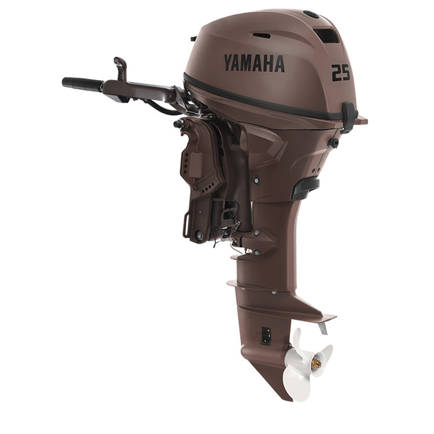 yamaha 25 hp f25swhc3 efi outboard | matte brown | 15" shaft | electric start | manual tilt outboarddirect Yamaha 25 HP F25SWHC3 EFI OUTBOARD | Matte Brown | 15" Shaft | Electric Start | Manual Tilt - OutboardDirect